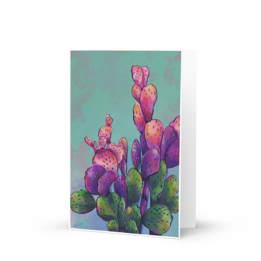 Colorful Cactus I Greeting Card