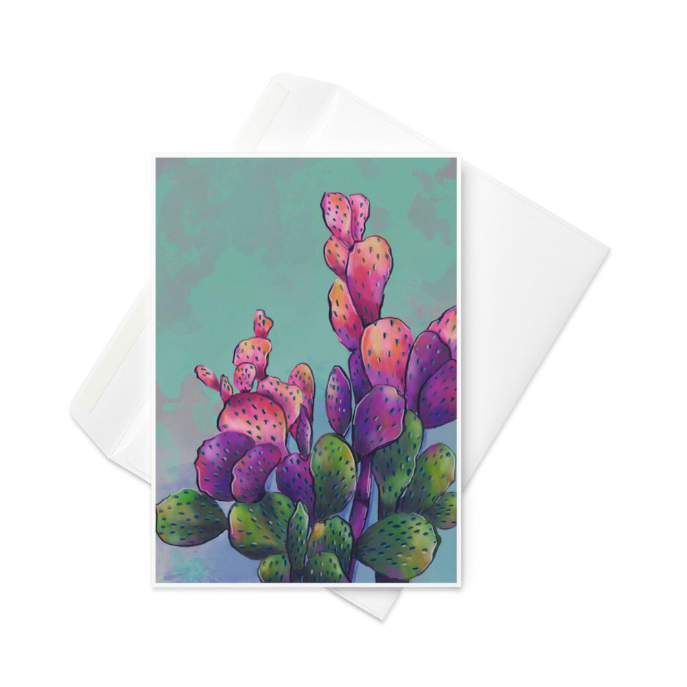 Colorful Cactus I Greeting Card