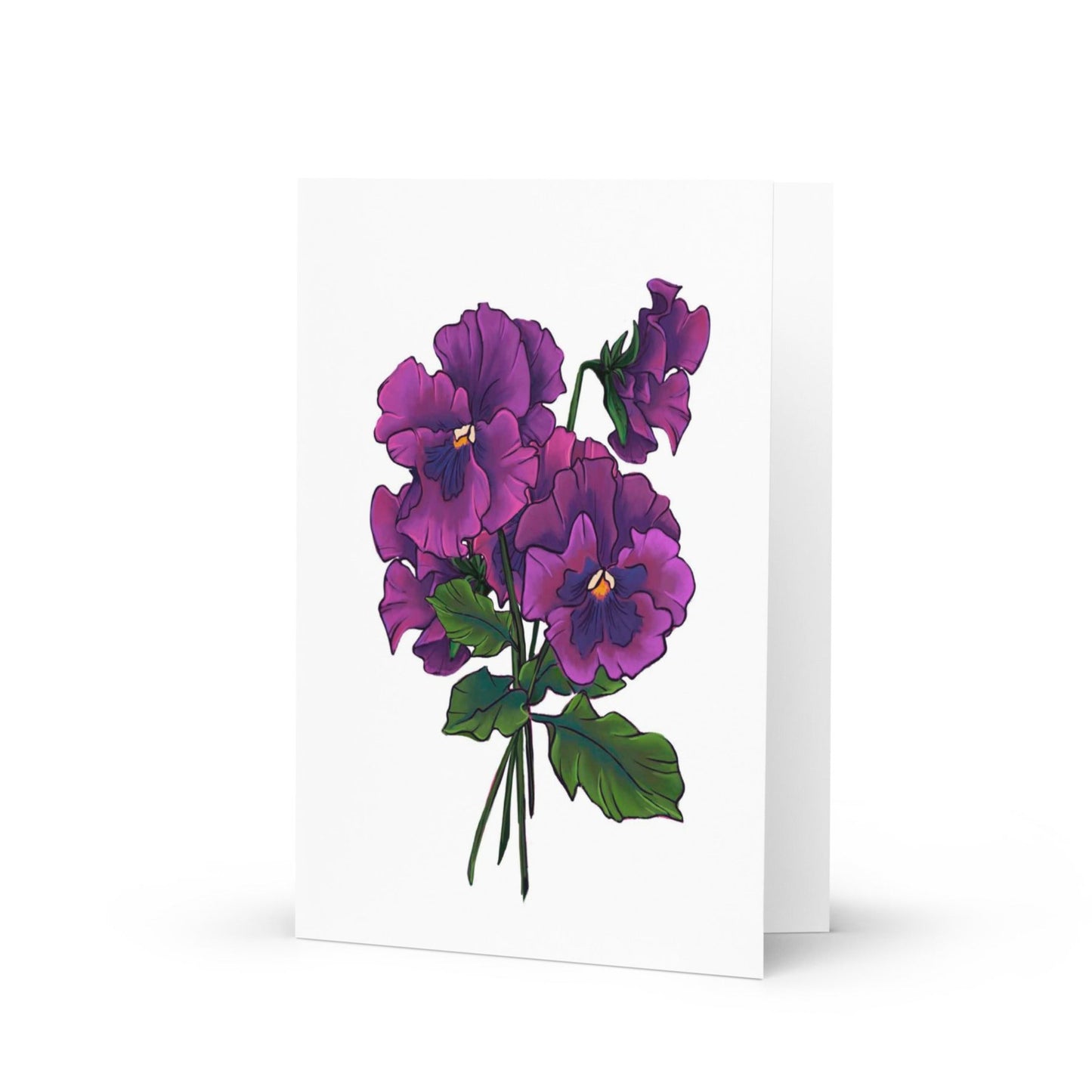 Pansy Bouquet Greeting Card