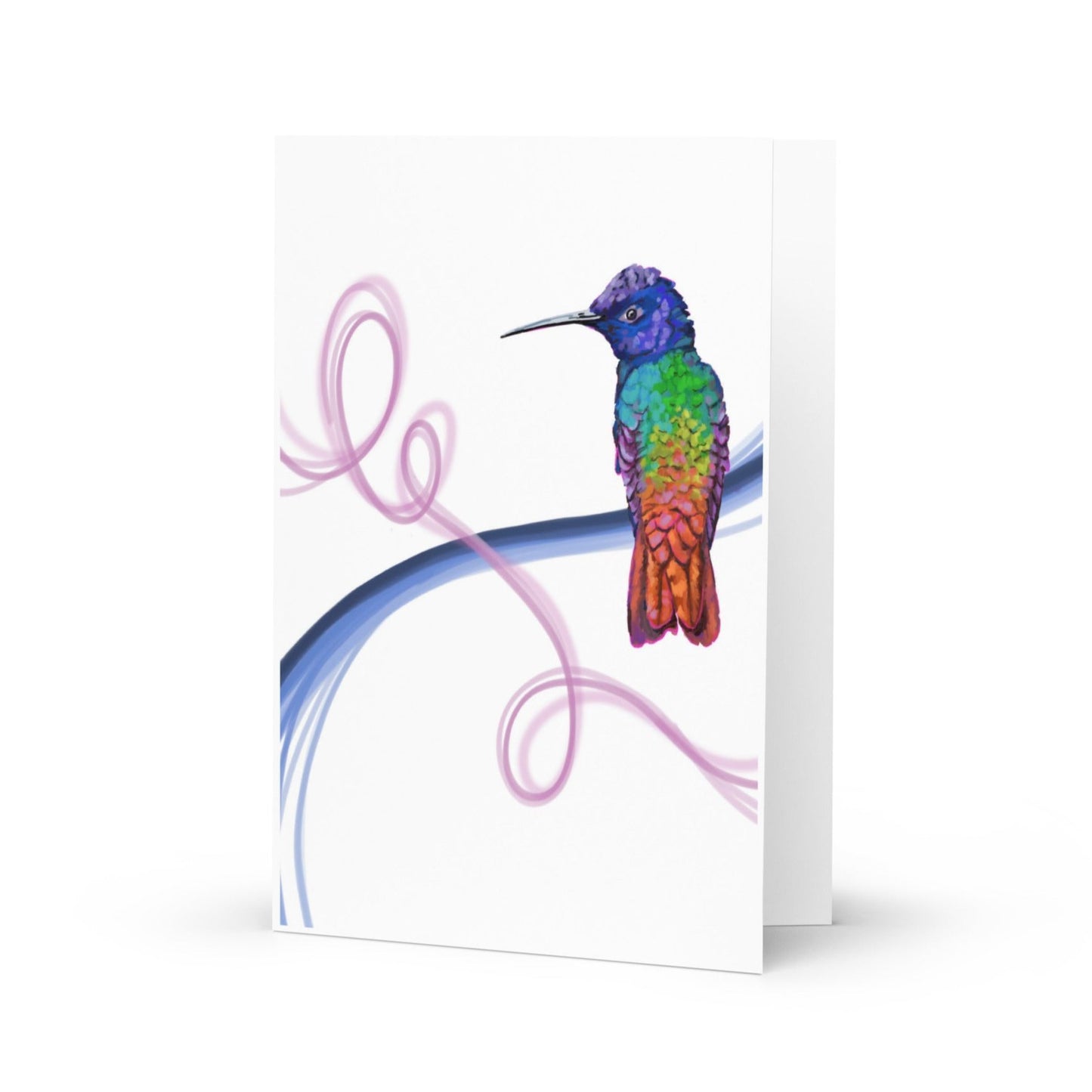 Reagan - The Colorful Hummingbird - Greeting Card