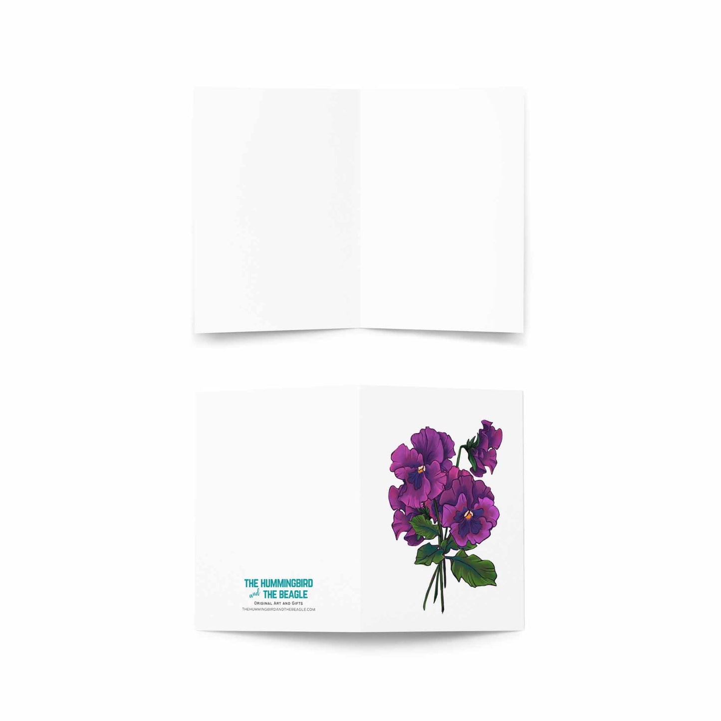 Pansy Bouquet Greeting Card
