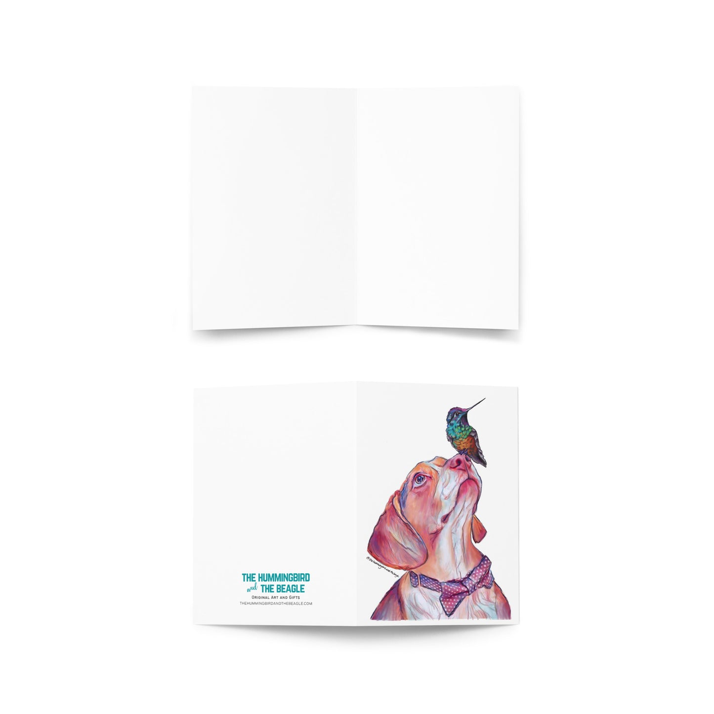 The Hummingbird and The Beagle Greeting Card