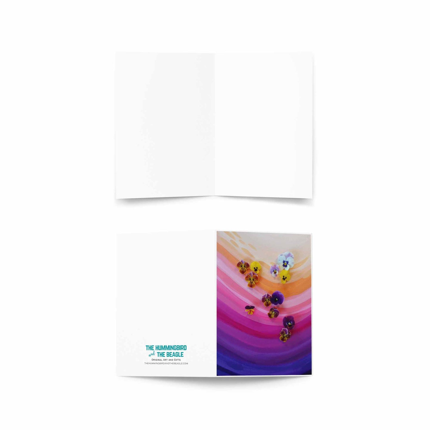 Pansies and Paint Greeting Card