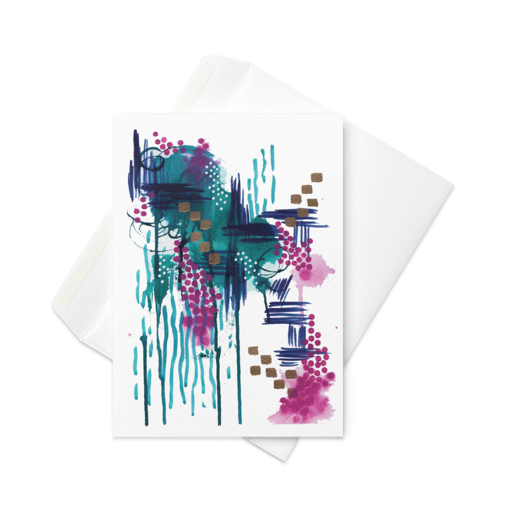 Turquoise Love Greeting Card
