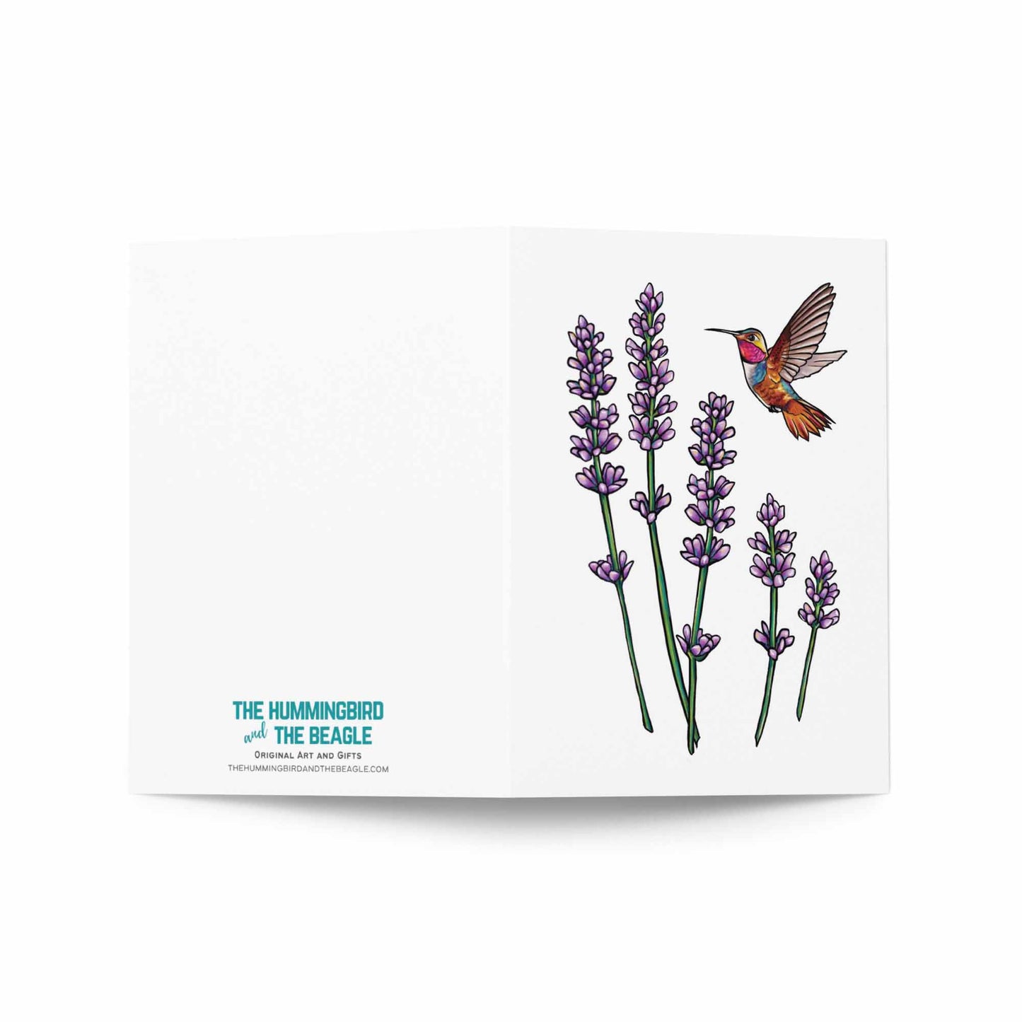 Lavender and Hummingbird Greeting Card
