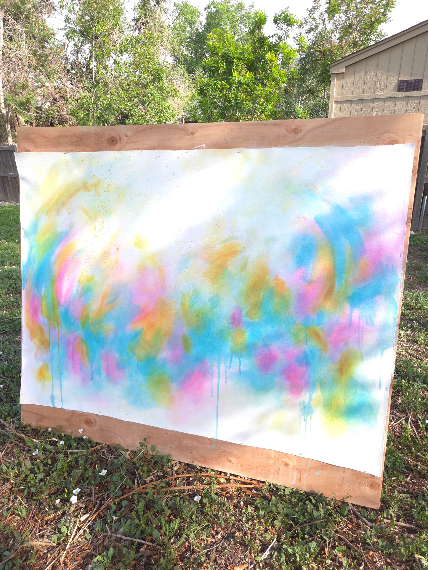 55x40 Ethereal Abstract II - Raw Canvas