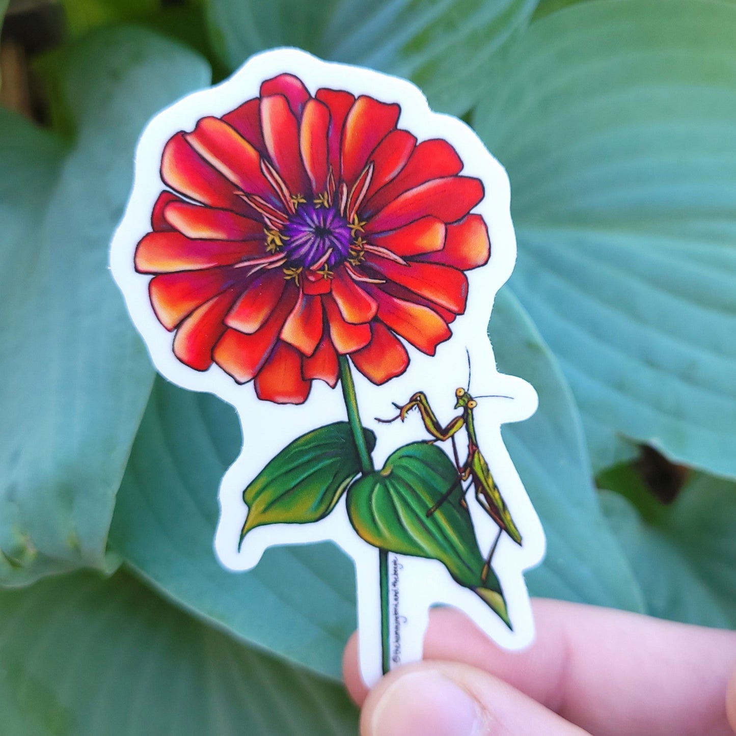 Zinnia and Friend Sticker