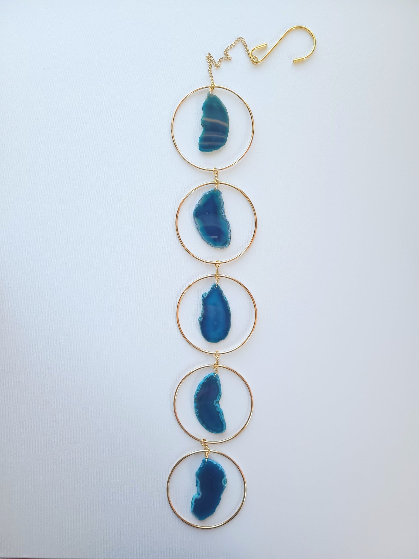 Agate Window Charm - Blue