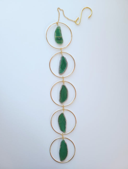 Agate Window Charm - Green