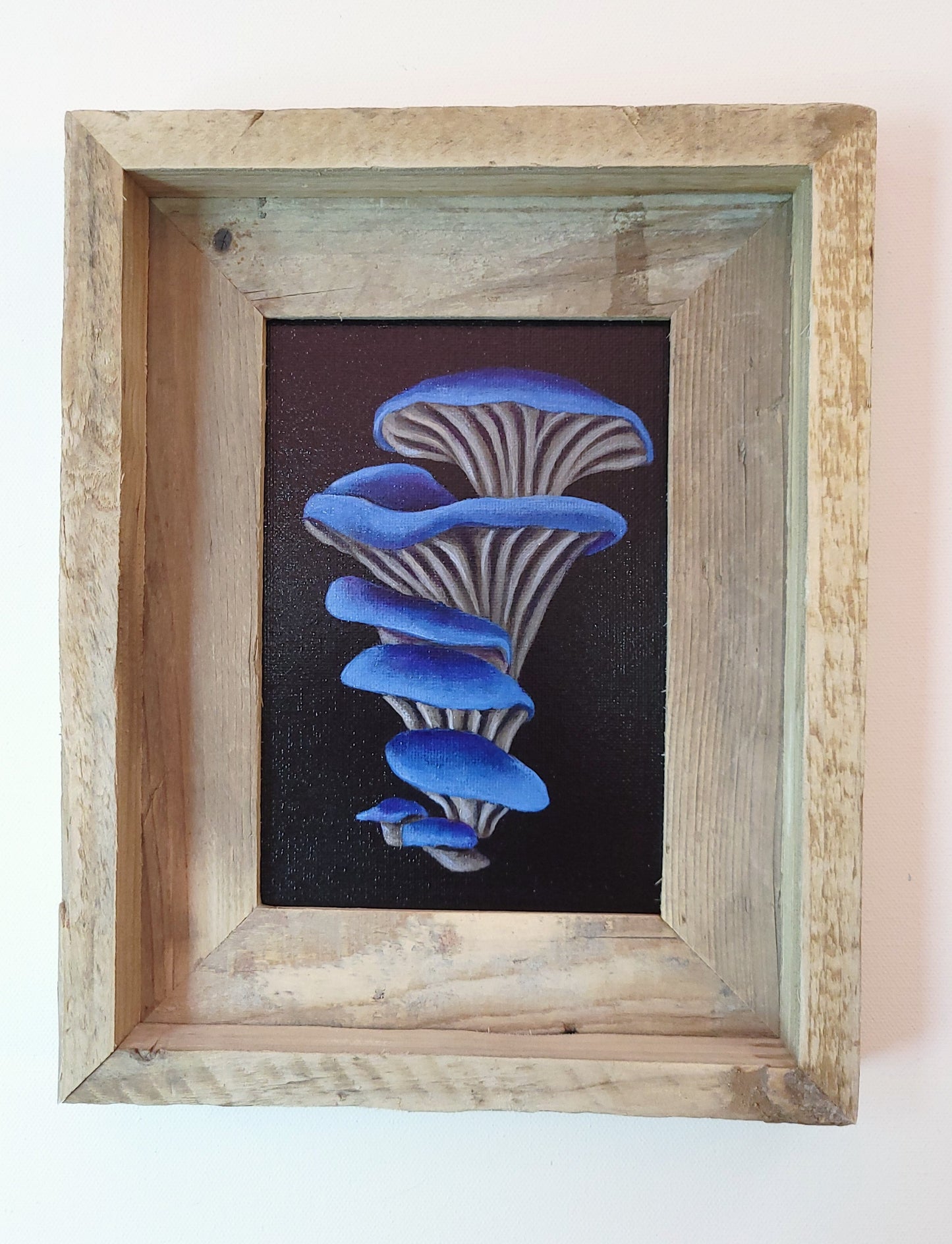 5x7 Framed Blue Mushroom