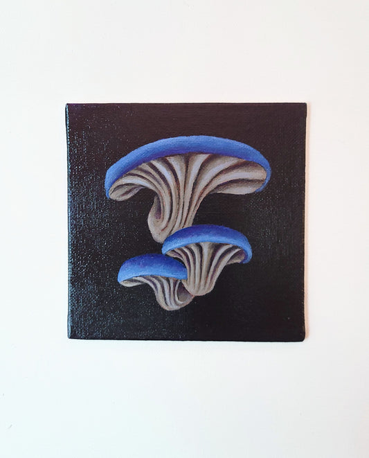 5x5 Framed Blue Mushroom