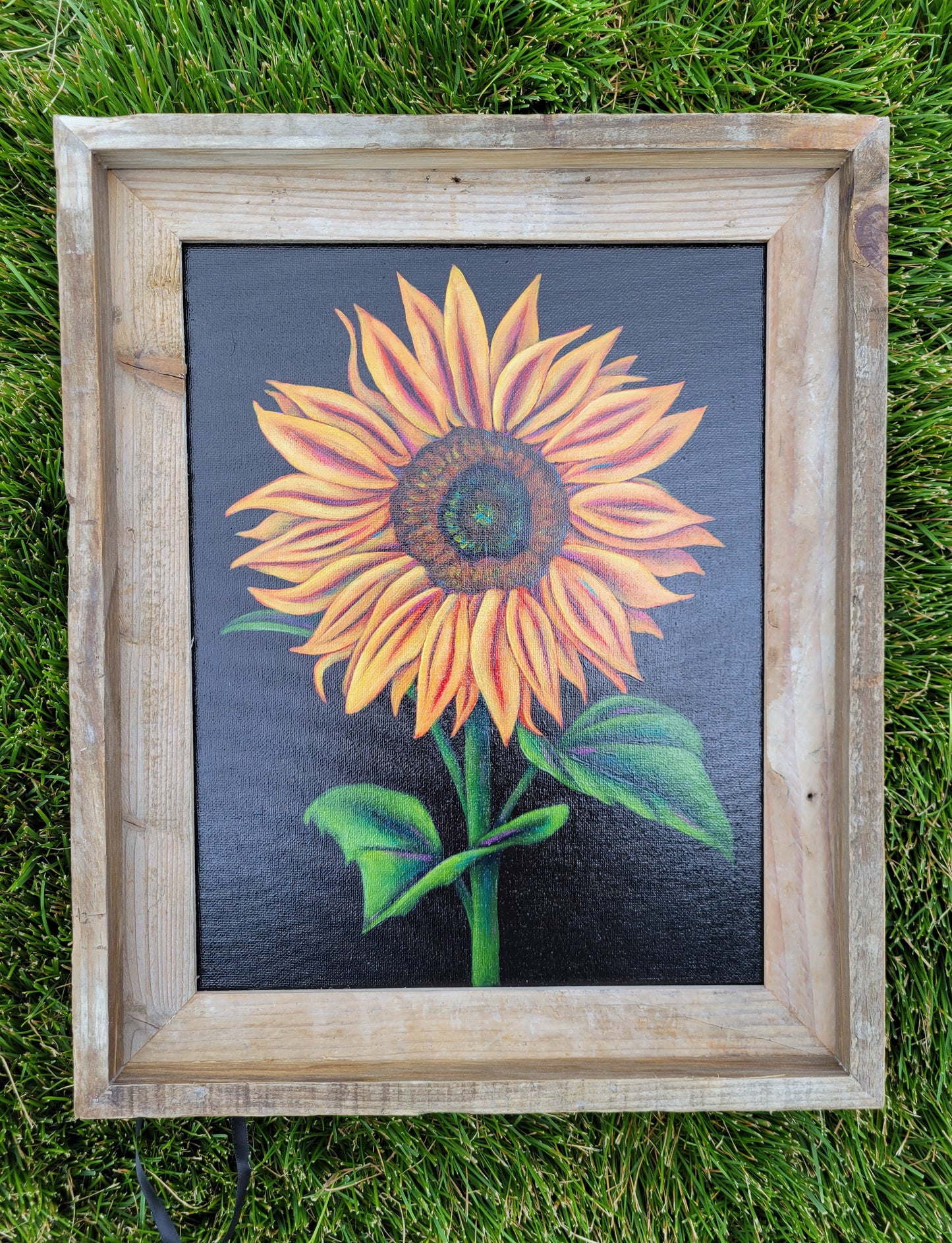 11x14 Framed Sunflower V