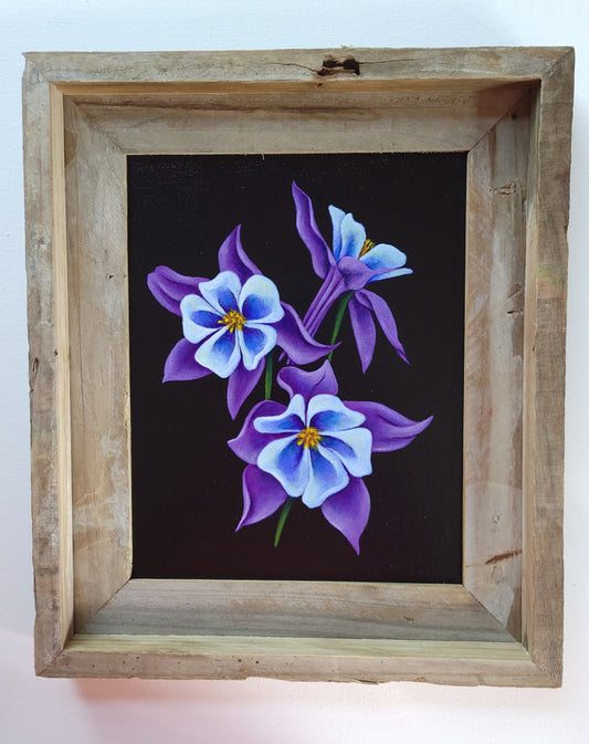 8x10 Framed Group of Columbines III