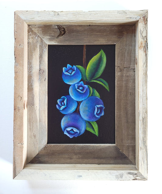 5x7 Framed Blueberry Bunch