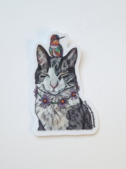 Shae and Hummingbird Sticker