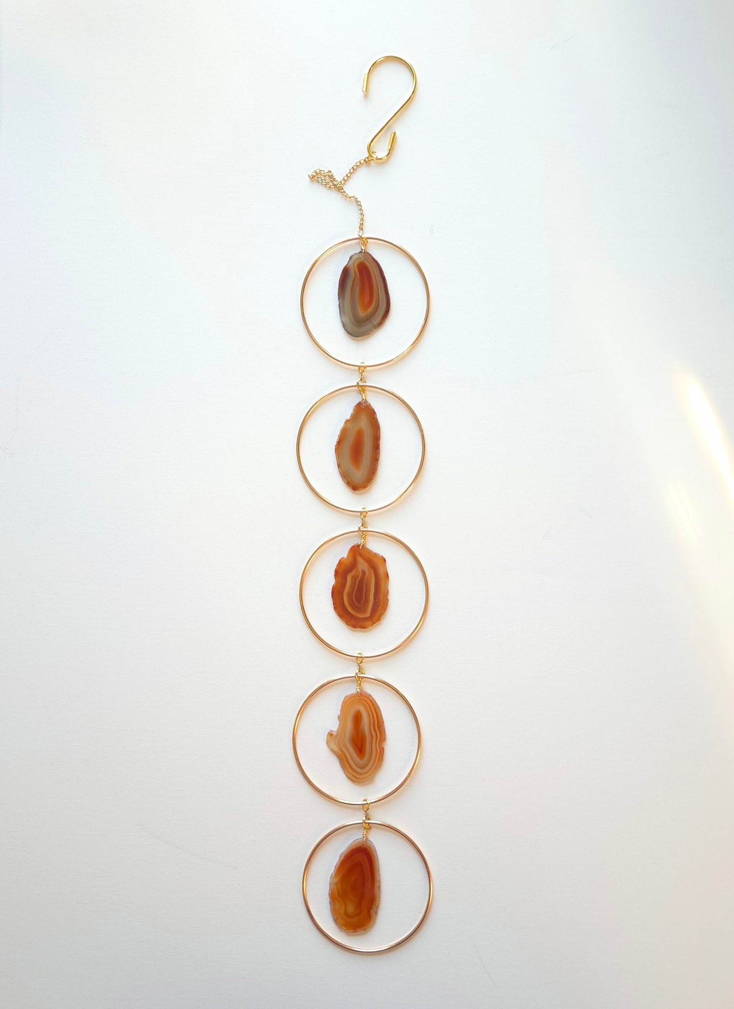 Agate Window Chain - Banded Orange