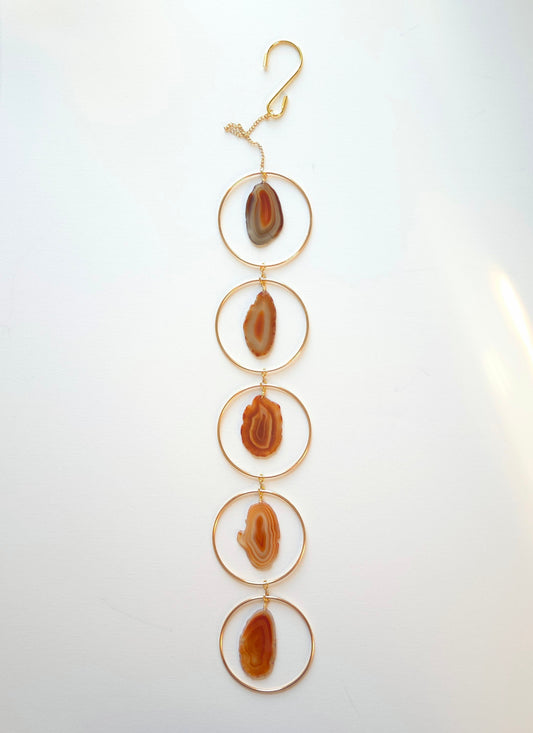 Agate Window Chain - Banded Orange