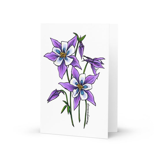 Colorado Columbines Greeting Card