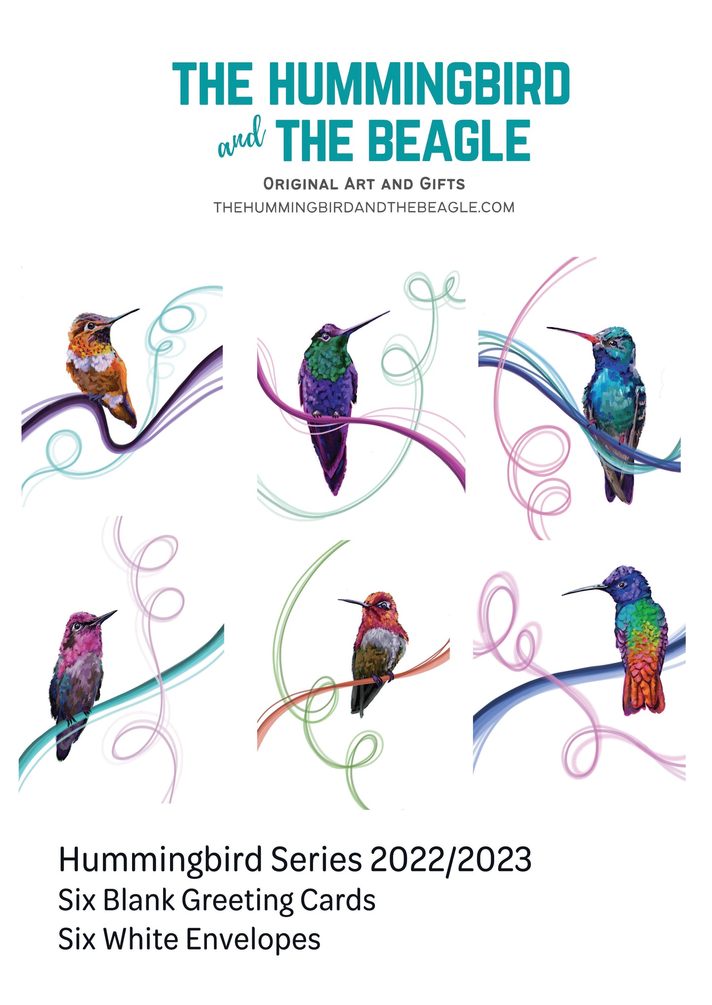 The Hummingbird Series Six Greeting Card Bundle
