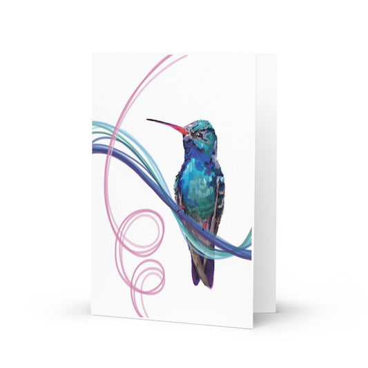 Sage - The Blue Hummingbird - Greeting Card