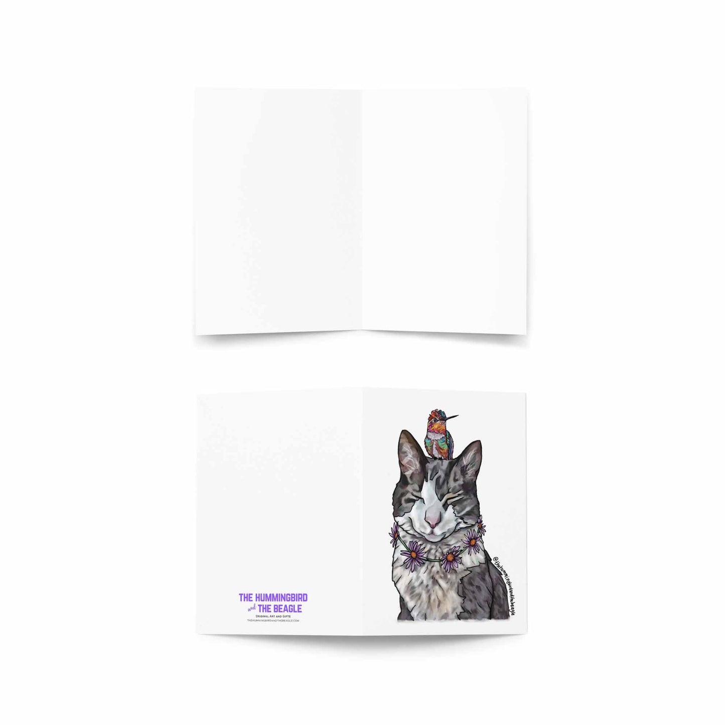 Shae and Hummingbird Greeting Card