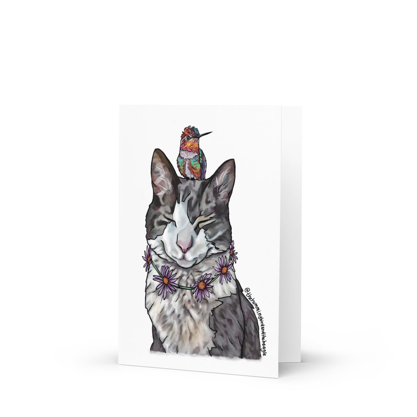 Shae and Hummingbird Greeting Card