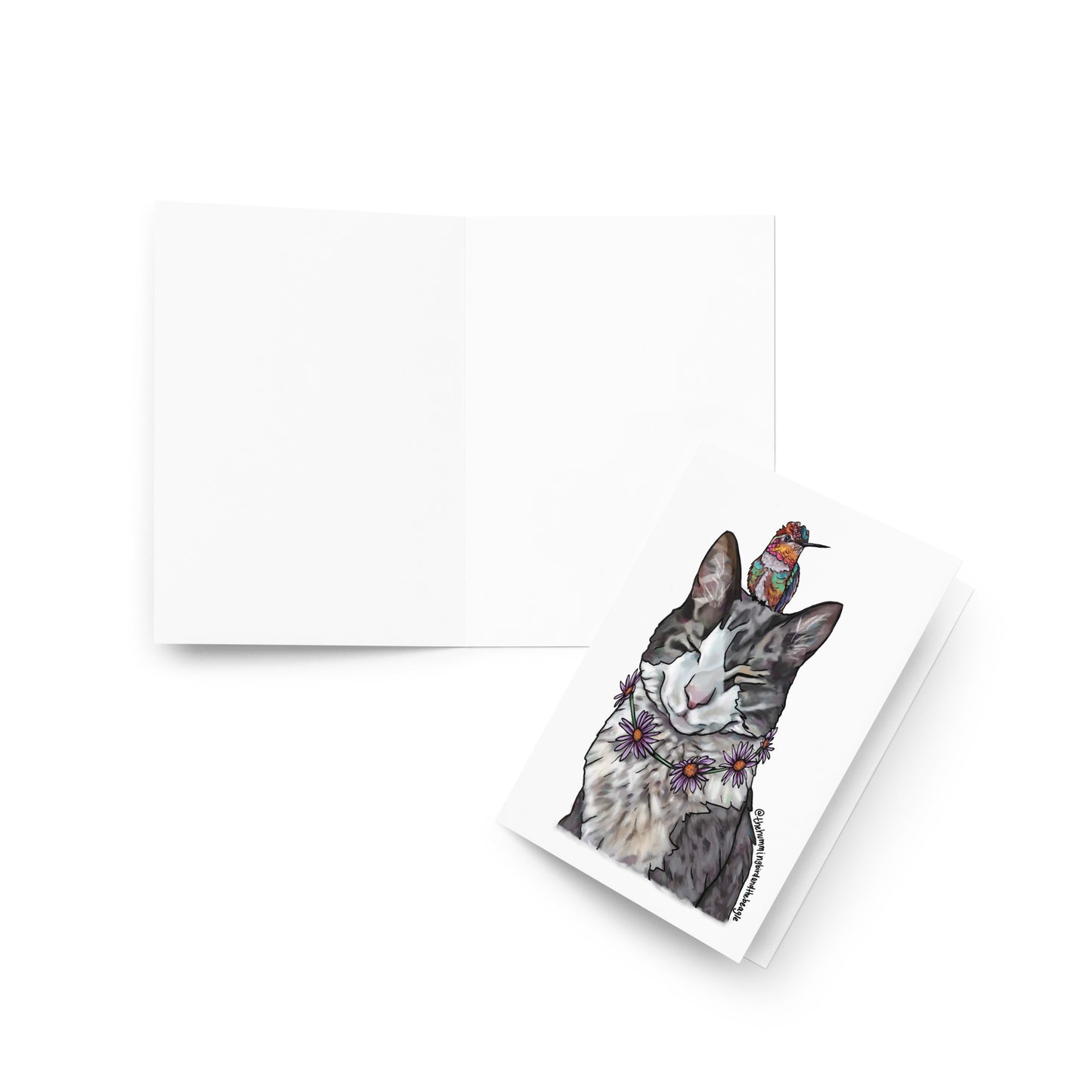 Shae and Hummingbird Greeting Card