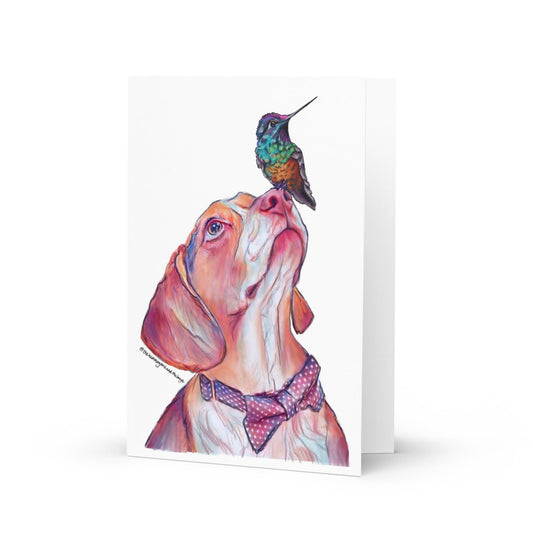 The Hummingbird and The Beagle Greeting Card