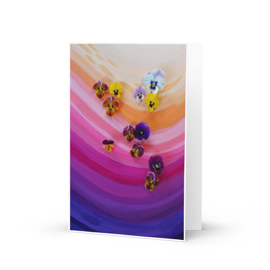 Pansies and Paint Greeting Card