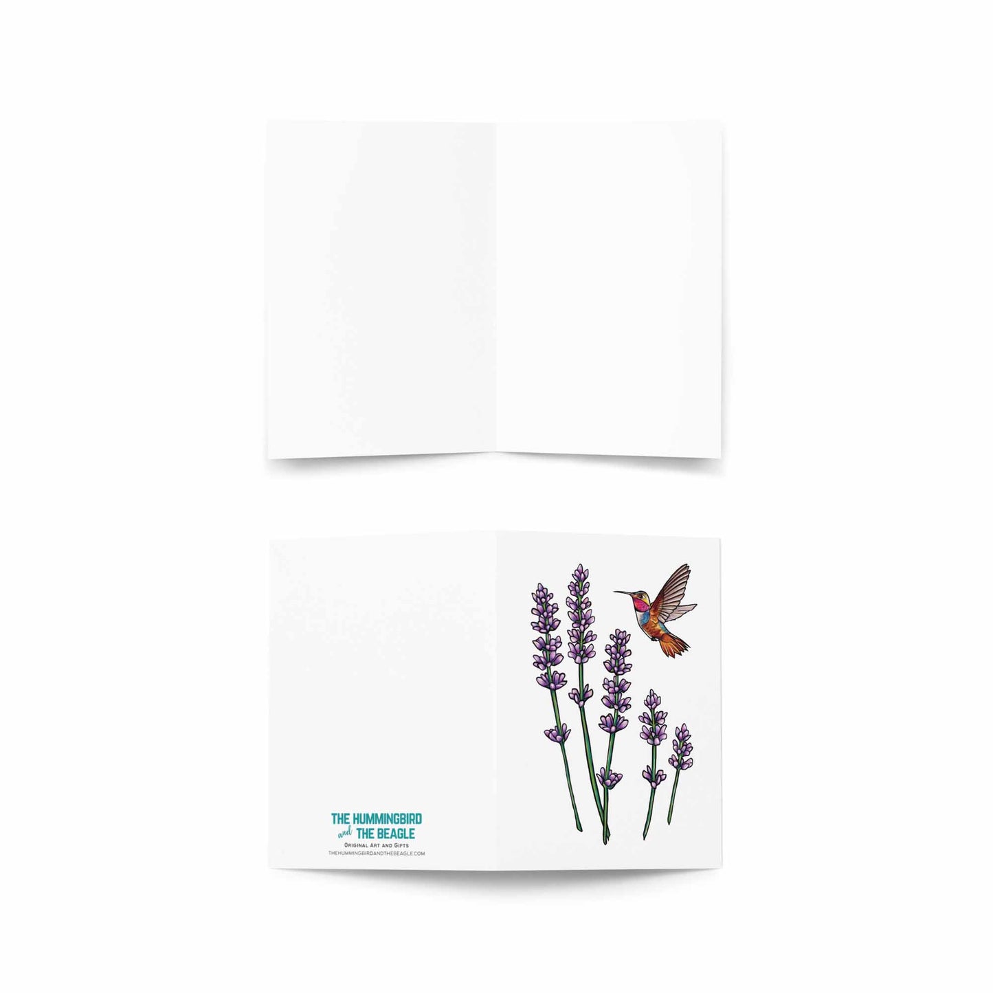 Lavender and Hummingbird Greeting Card