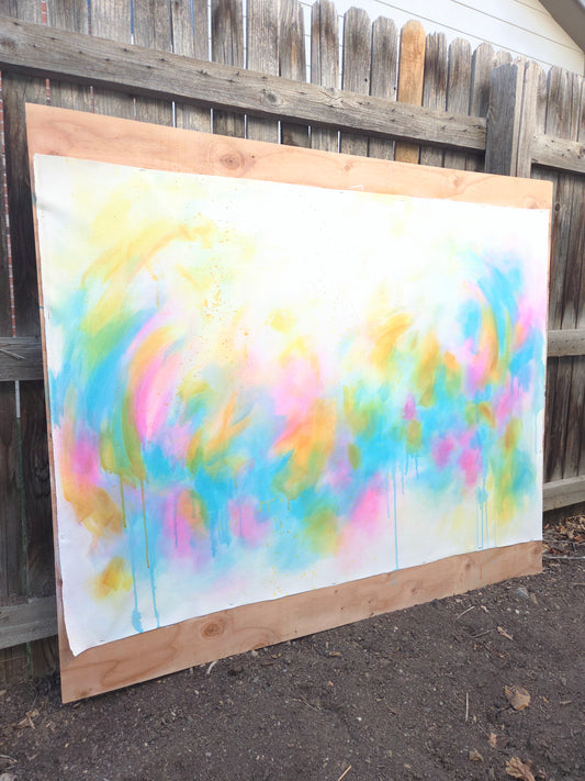 55x40 Ethereal Abstract II - Raw Canvas