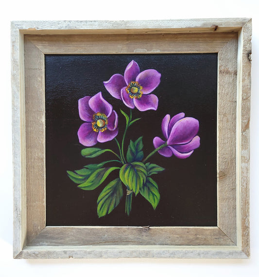 12x12 Framed Anemone Bouquet